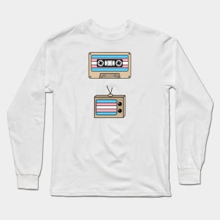 Discreet Pride Transgender Flag Long Sleeve T-Shirt